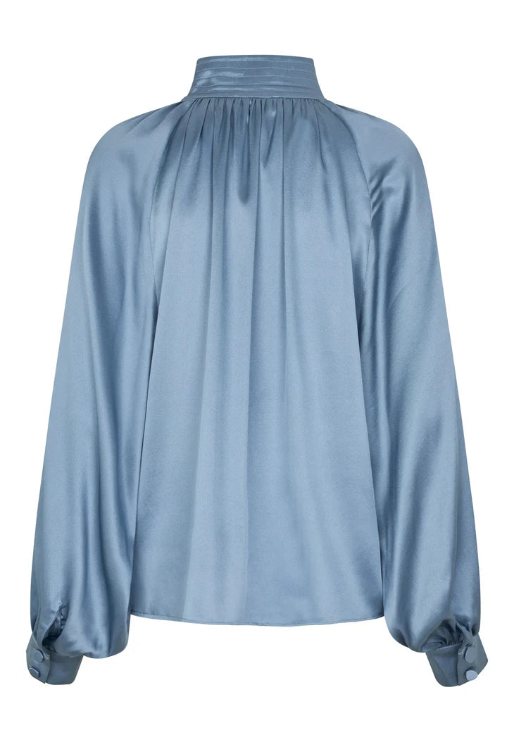 Dea Kudibal Nicola Harbour Blue Silk Blouse