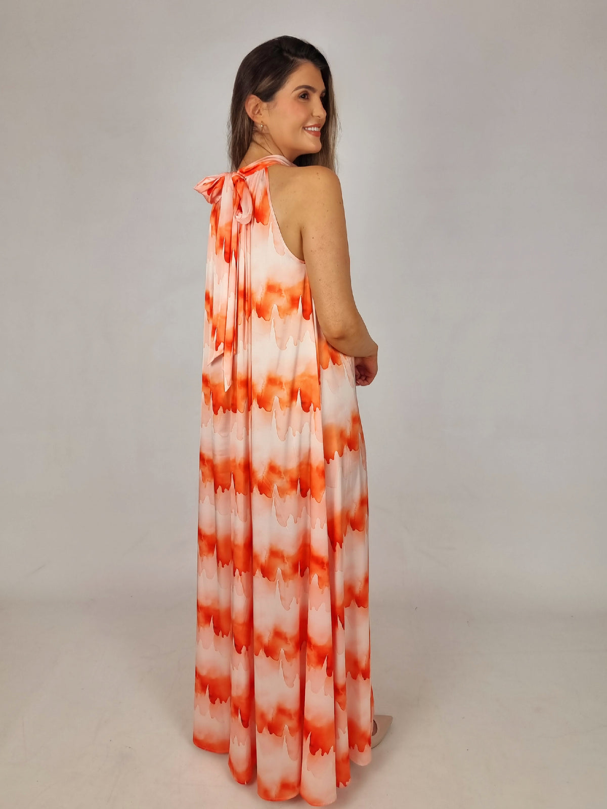 Orange tie cheap dye dress