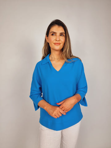 Mos Mosh Blue Aster Cally Leia Blouse