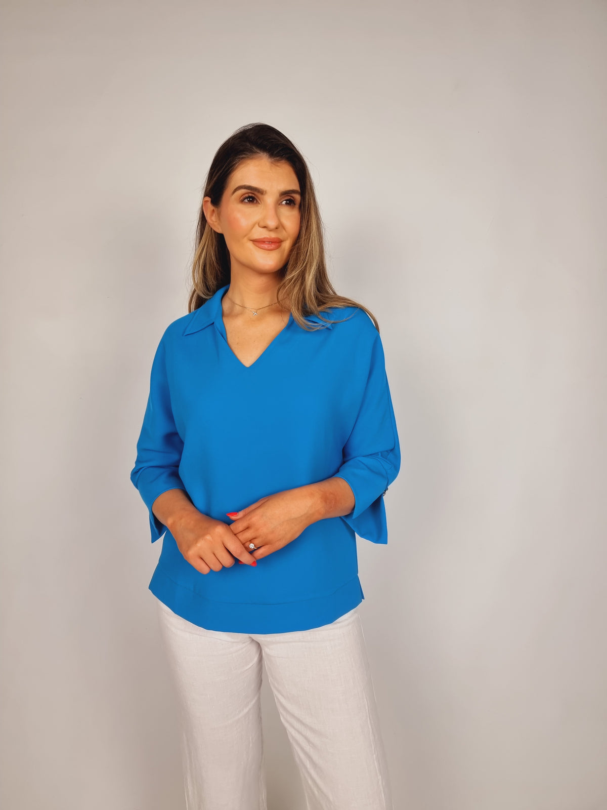 Mos Mosh Blue Aster Cally Leia Blouse