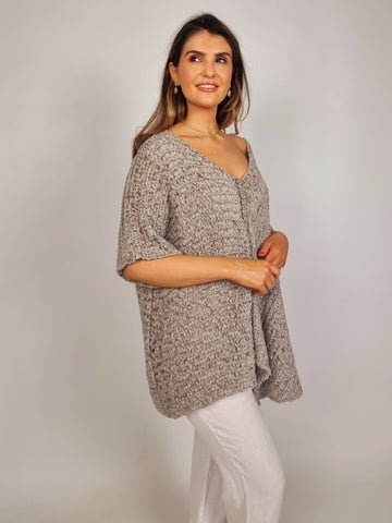 Naya Vee Neck Square Knit