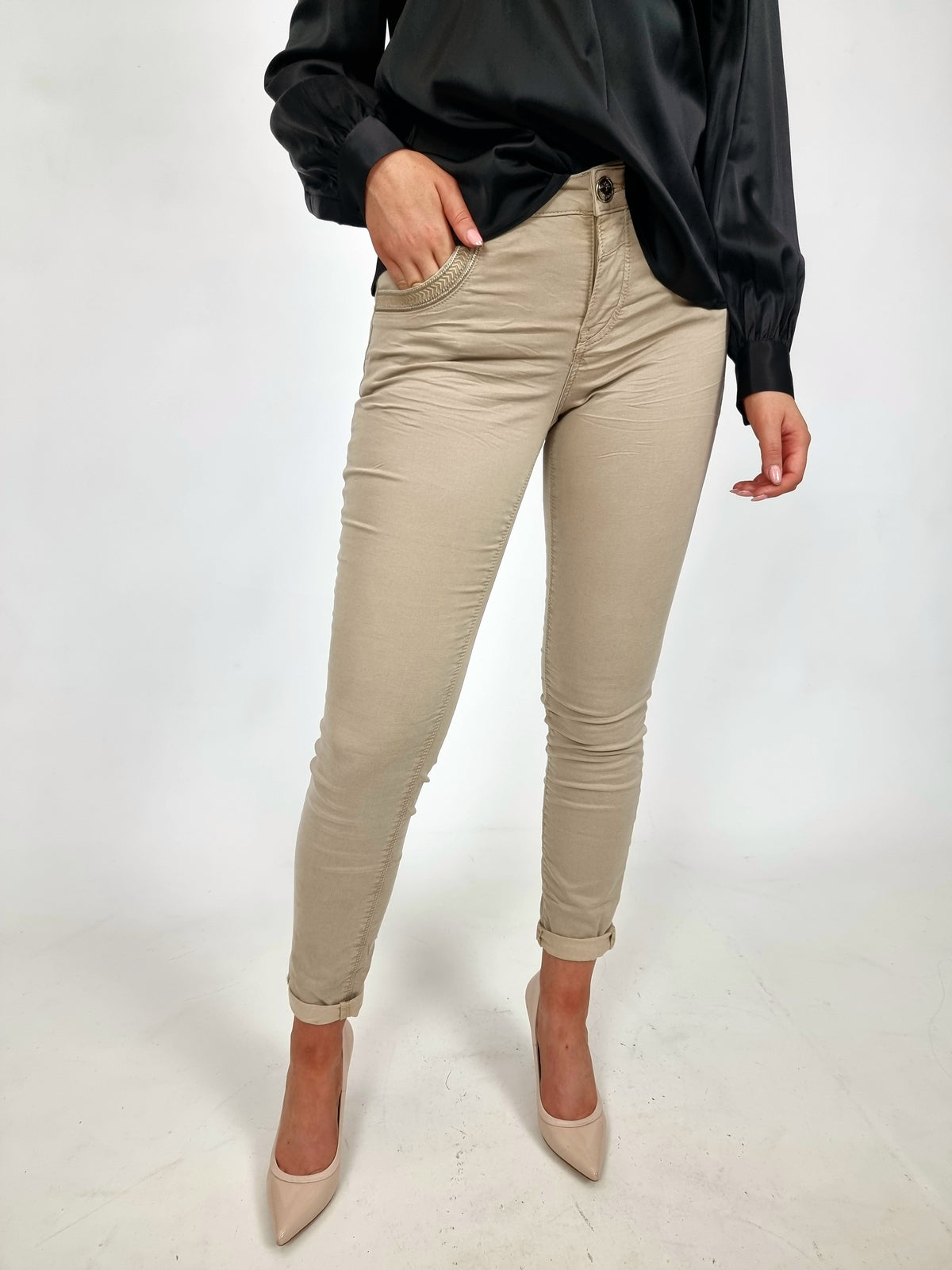 Mos Mosh Savannah Tan Regular Naomi Treasure Pants