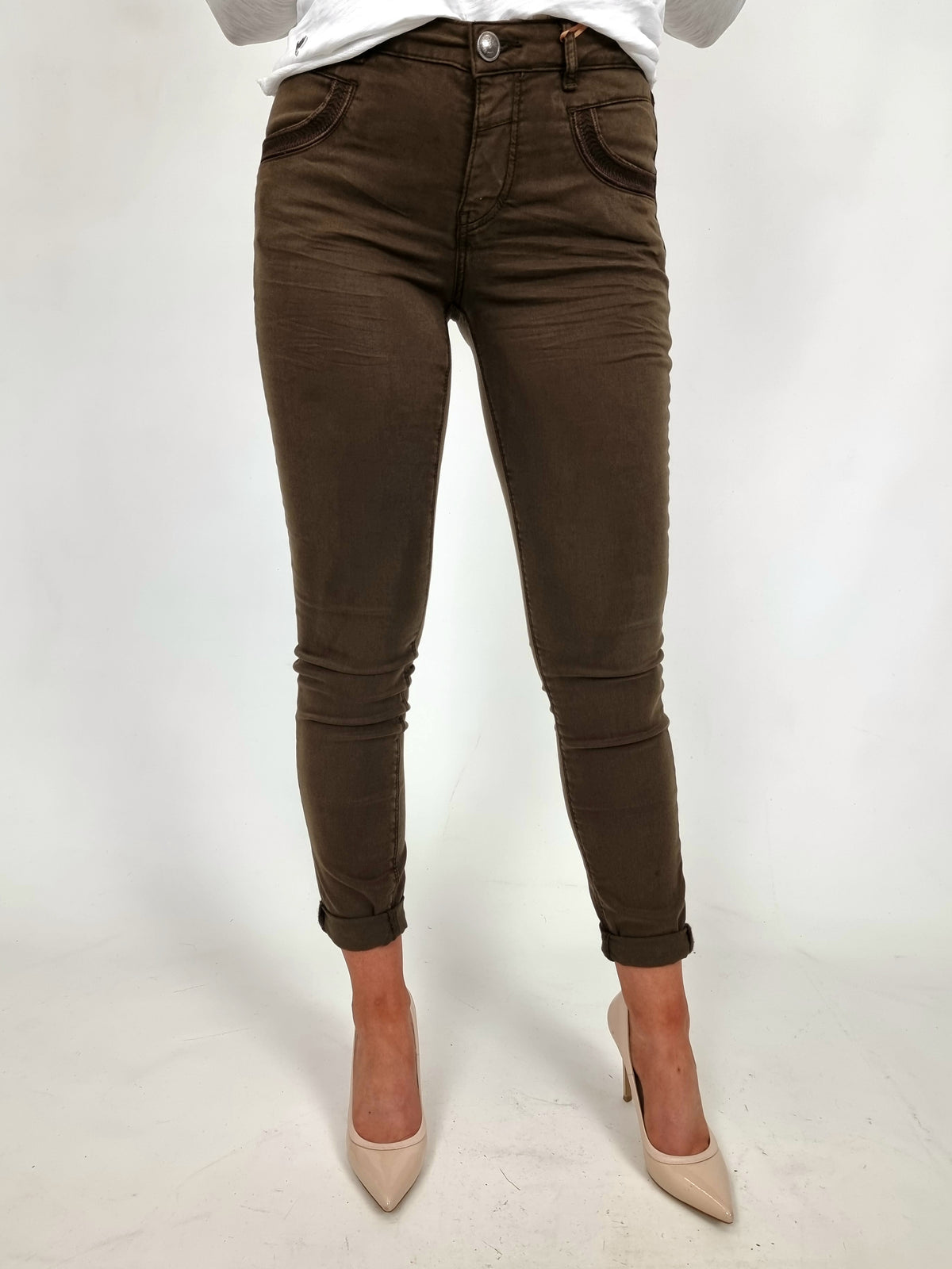 Mos Mosh Slate Black Regular Naomi Treasure Pants