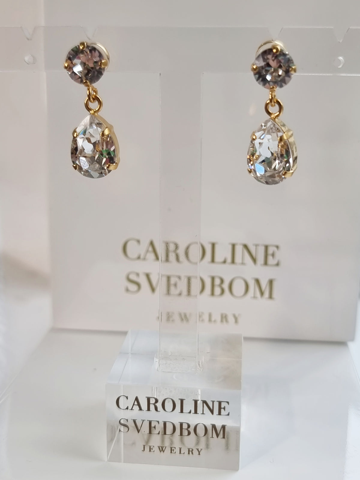 Caroline Svedbom Mini Drop Gold Earrings - Silk