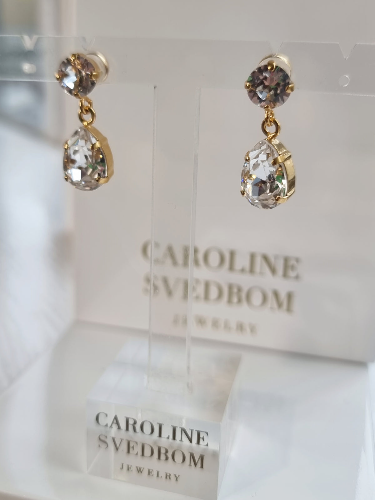 Caroline Svedbom Mini Drop Gold Earrings - Silk