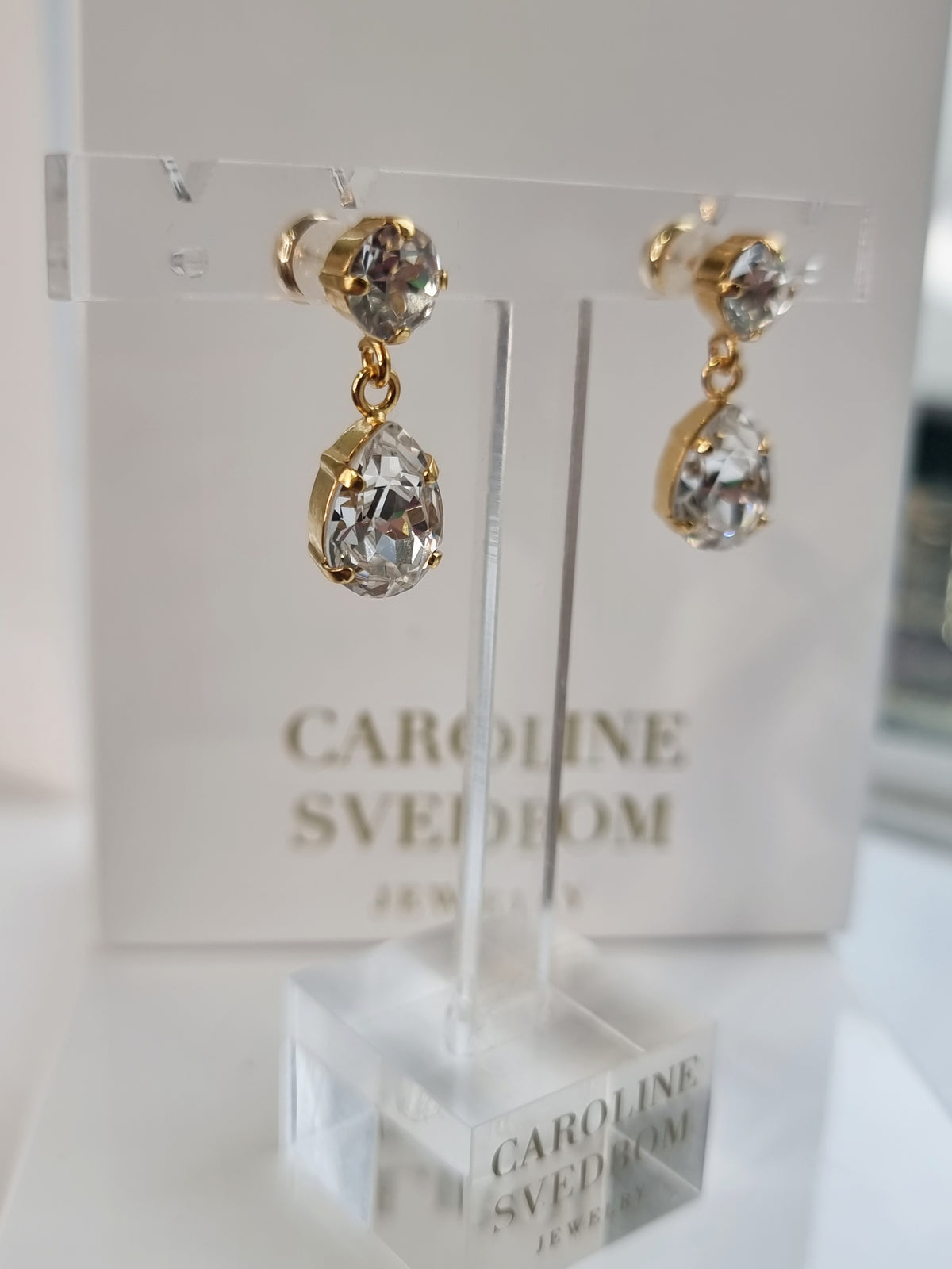 Caroline Svedbom Mini Drop Gold Earrings - Silk