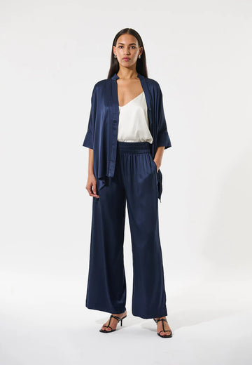 Dea Kudibal Stretch Silk Mandy Blouse With Stand Collar