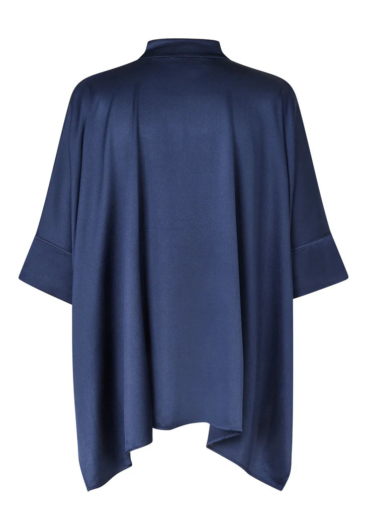 Dea Kudibal Stretch Silk Mandy Blouse With Stand Collar