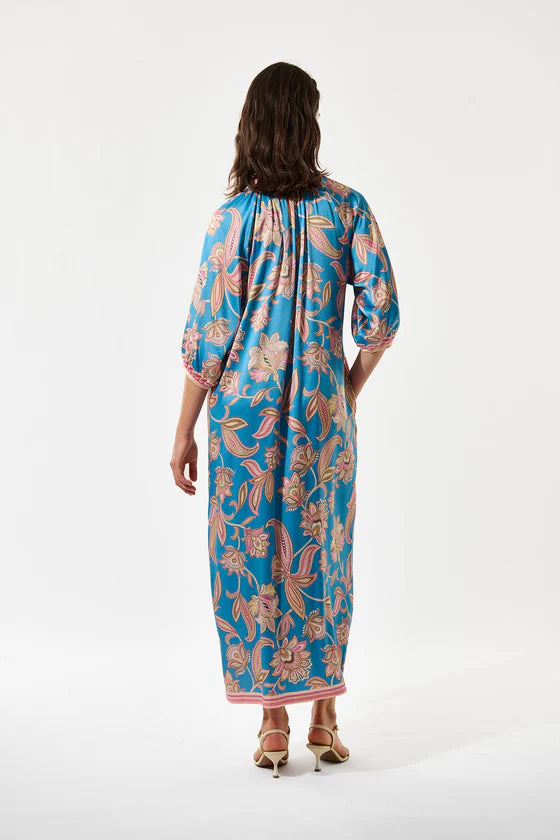 Dea Kudibal Sabrina Dress With V Neckline - Grand Paisley Ocean