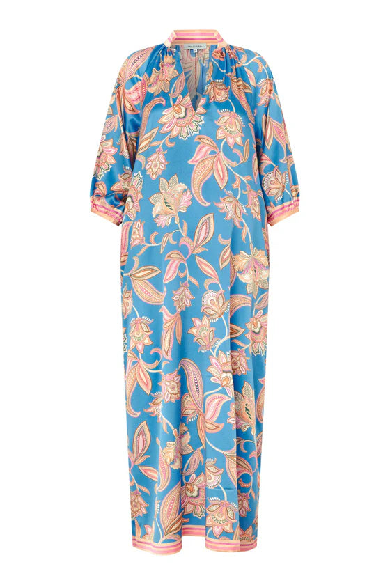 Dea Kudibal Sabrina Dress With V Neckline - Grand Paisley Ocean