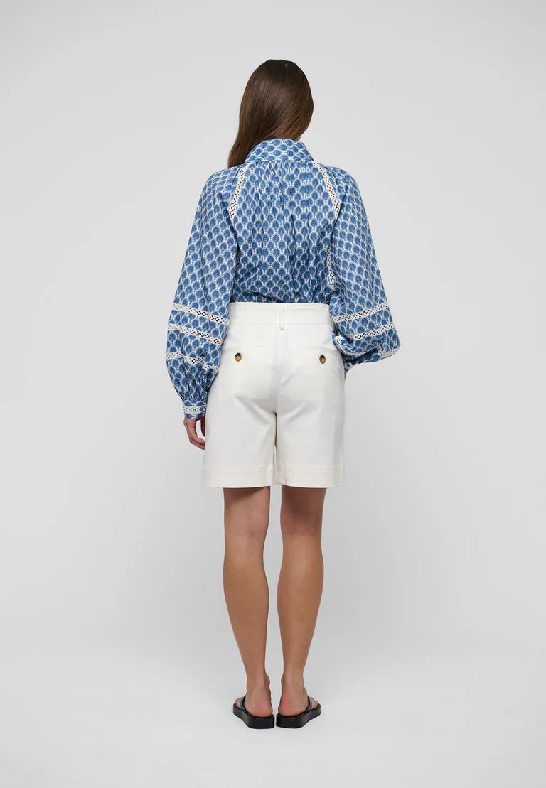 Dea Kudibal Nita Herberia Ocean Blouse With Stand Collar