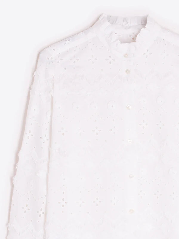 Vilagallo Embroidered White Shirt