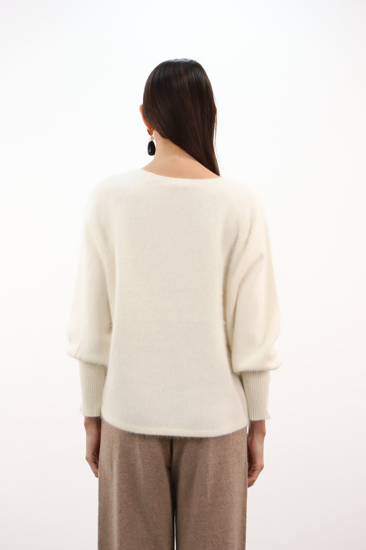ESTHEME Cashmere Butter Yellow Racoon Mix Sweater