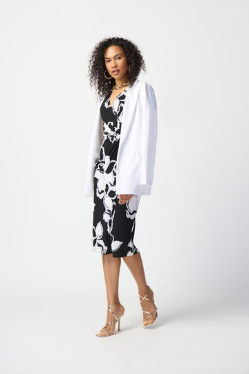 Joseph Ribkoff Vanilla Open Long Front Blazer