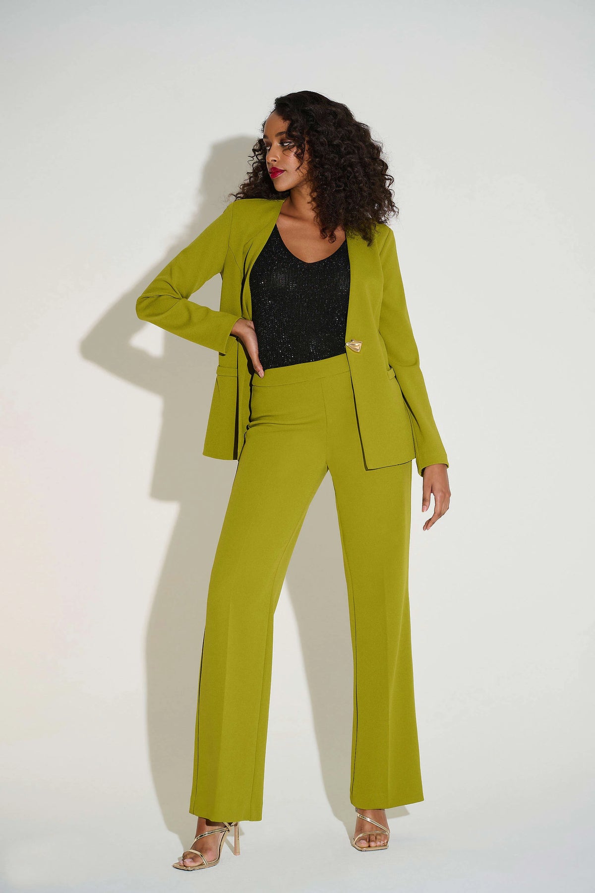 Joseph Ribkoff Fern Scuba Crepe Wide-Leg Pull-On Pants