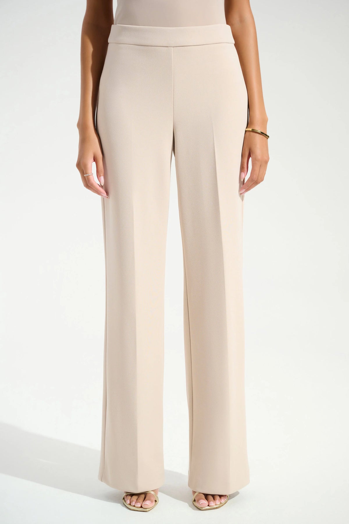 Joseph Ribkoff Sand Signature | Scuba Crepe Wide Leg Pull-On Pants