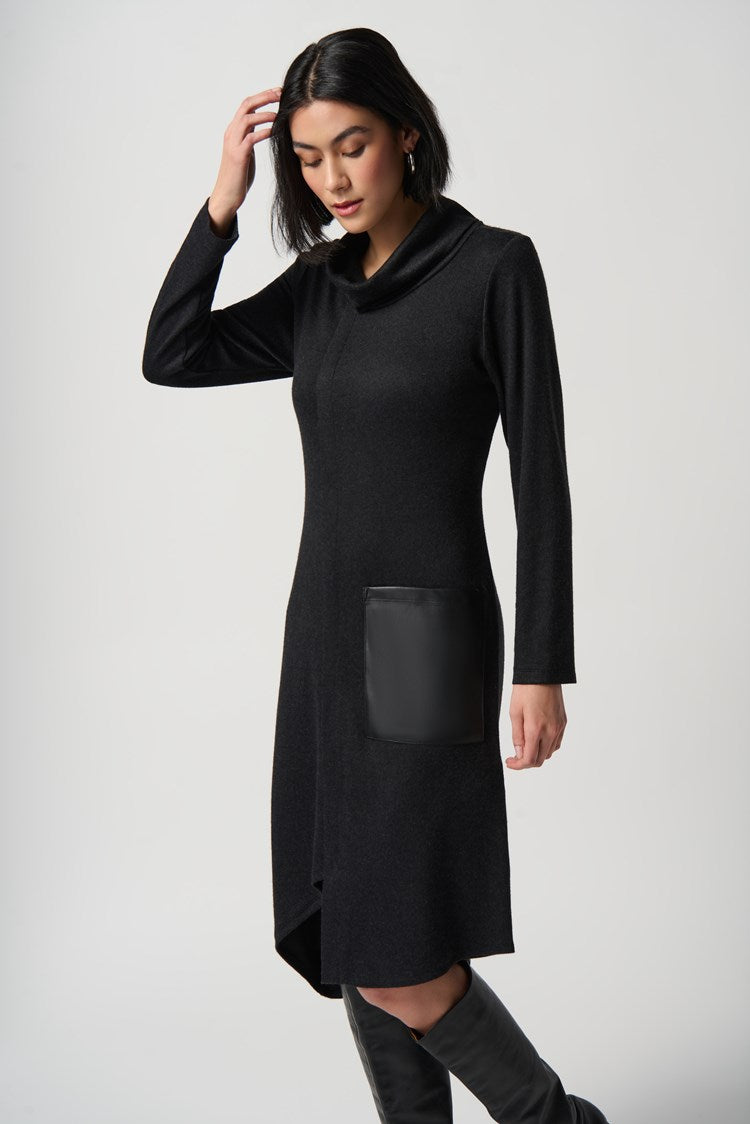 Black cowl outlet neck sweater dress