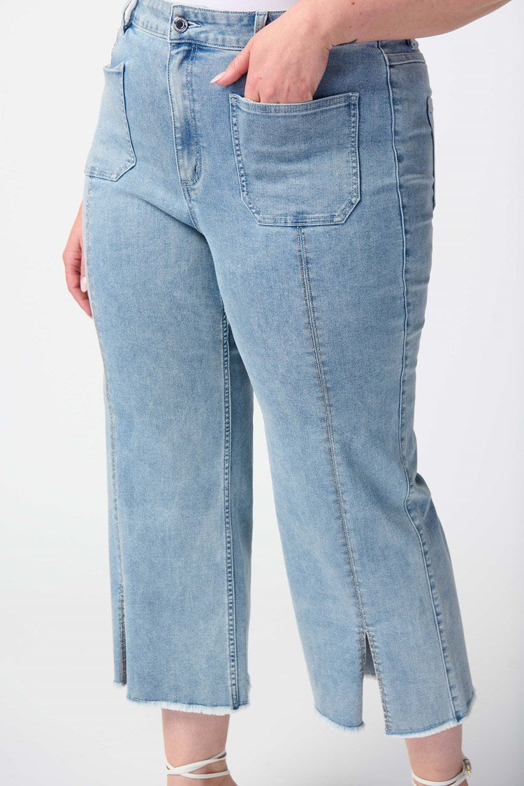 Joseph Ribkoff Culotte jeans With Embellished Front Seams - Sheena's  Boutique Ireland