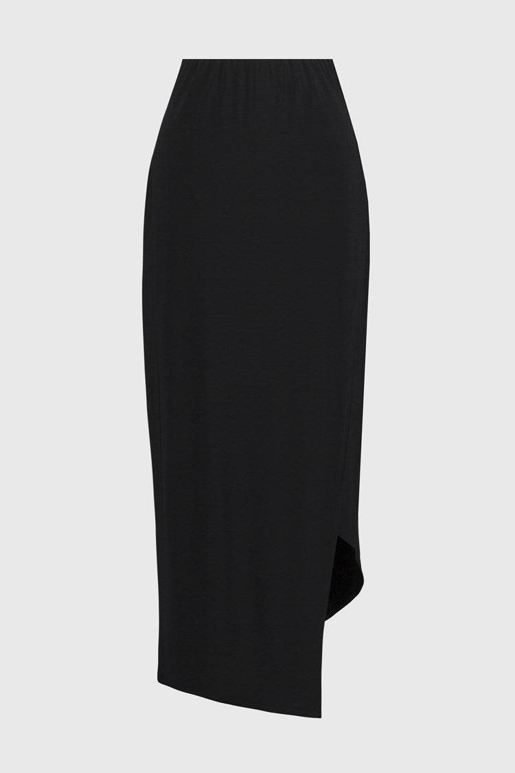 Joseph Ribkoff Black Silky Knit Asymmetrical Pull on Skirt Sheena s Boutique Ireland