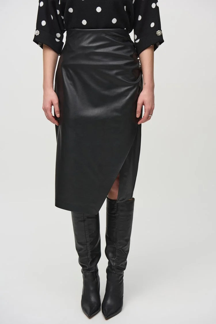 Joseph Ribkoff Leatherette Pull On Pencil Skirt Sheena s Boutique Ireland