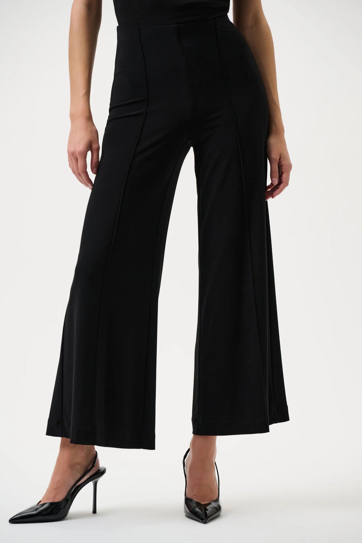 Joseph Ribkoff Black Classic Pull-On Wide Leg Pants