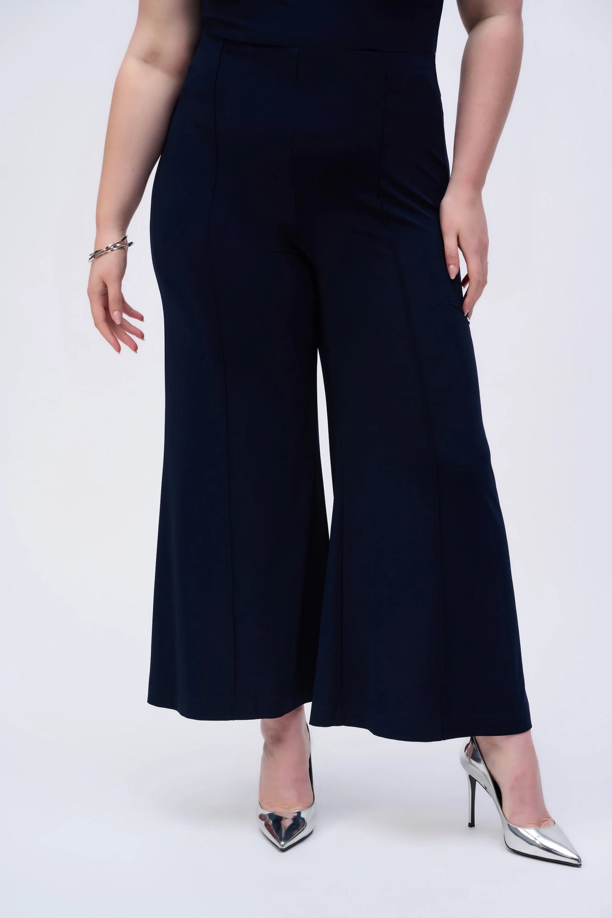 Joseph Ribkoff Midnight Silky Knit Pull-On Wide Leg Pants