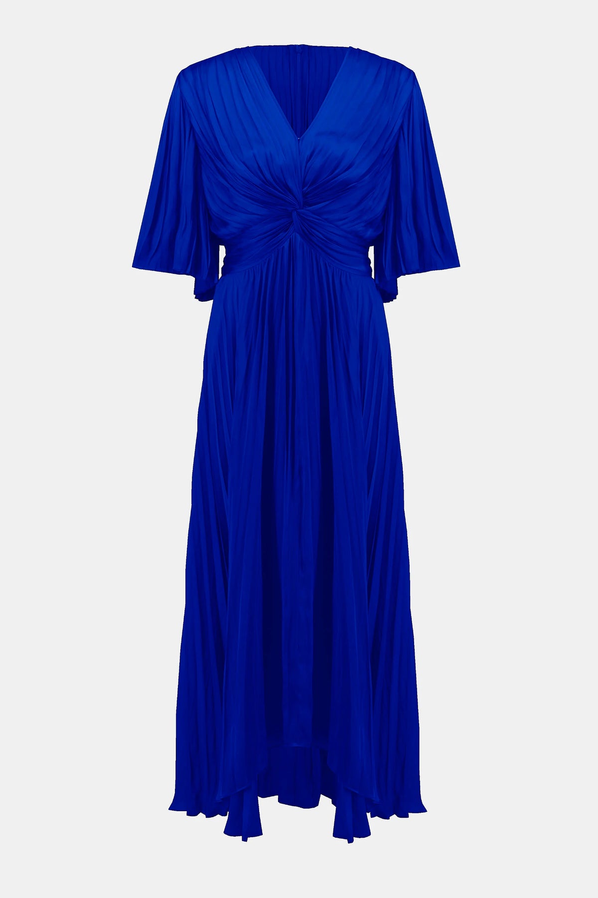 Joseph Ribkoff Royal Saphire Pleated Satin Midi Dress