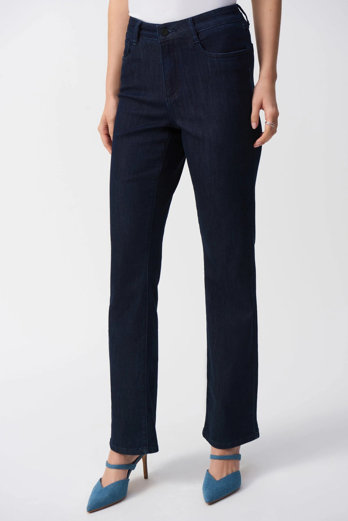 Joseph Ribkoff Dark Denim Blue Brooke | Classic Bootcut Stretch Jeans