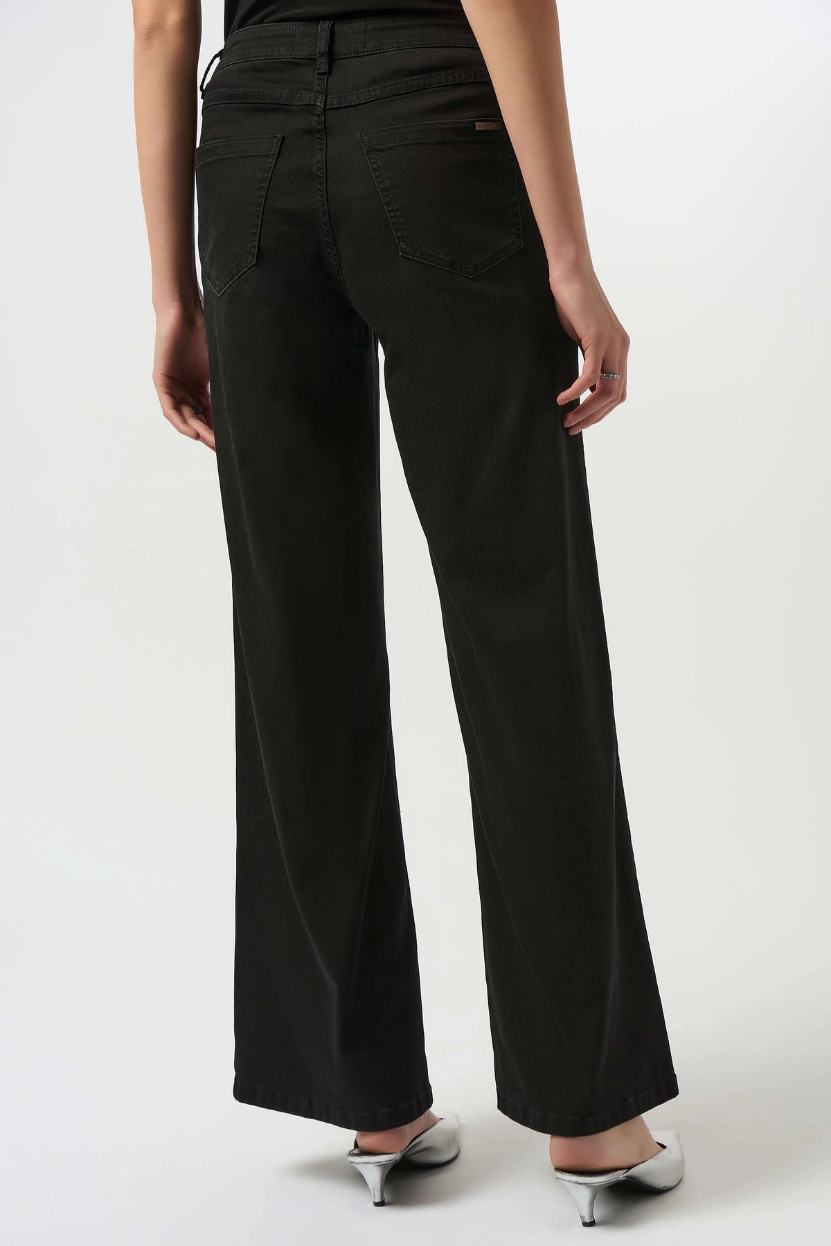 Joseph Ribkoff  Black Goldie | Classic Wide-Leg Stretch Jeans