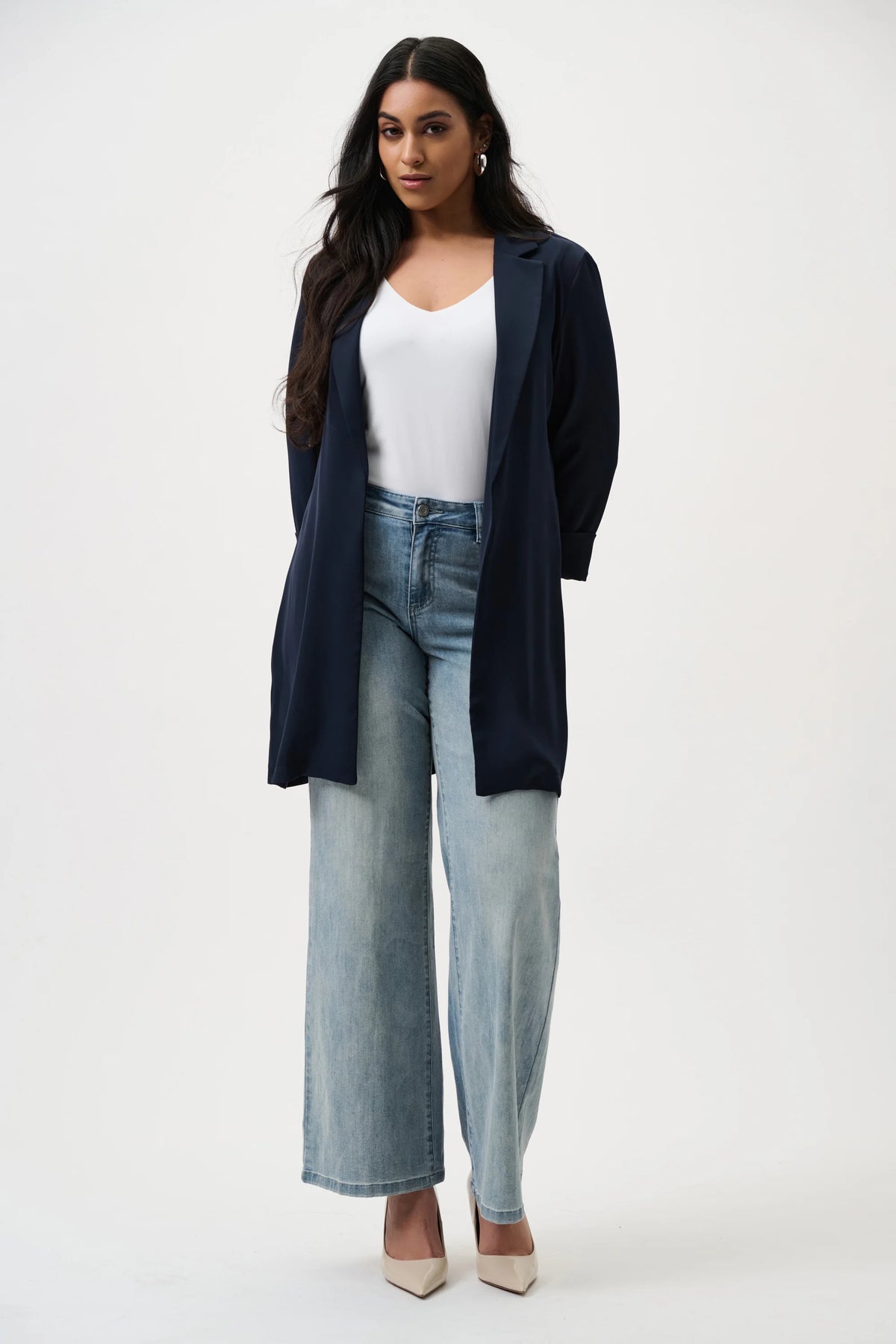 Joseph Ribkoff Light Blue Goldie | Classic Wide-Leg Stretch Jeans