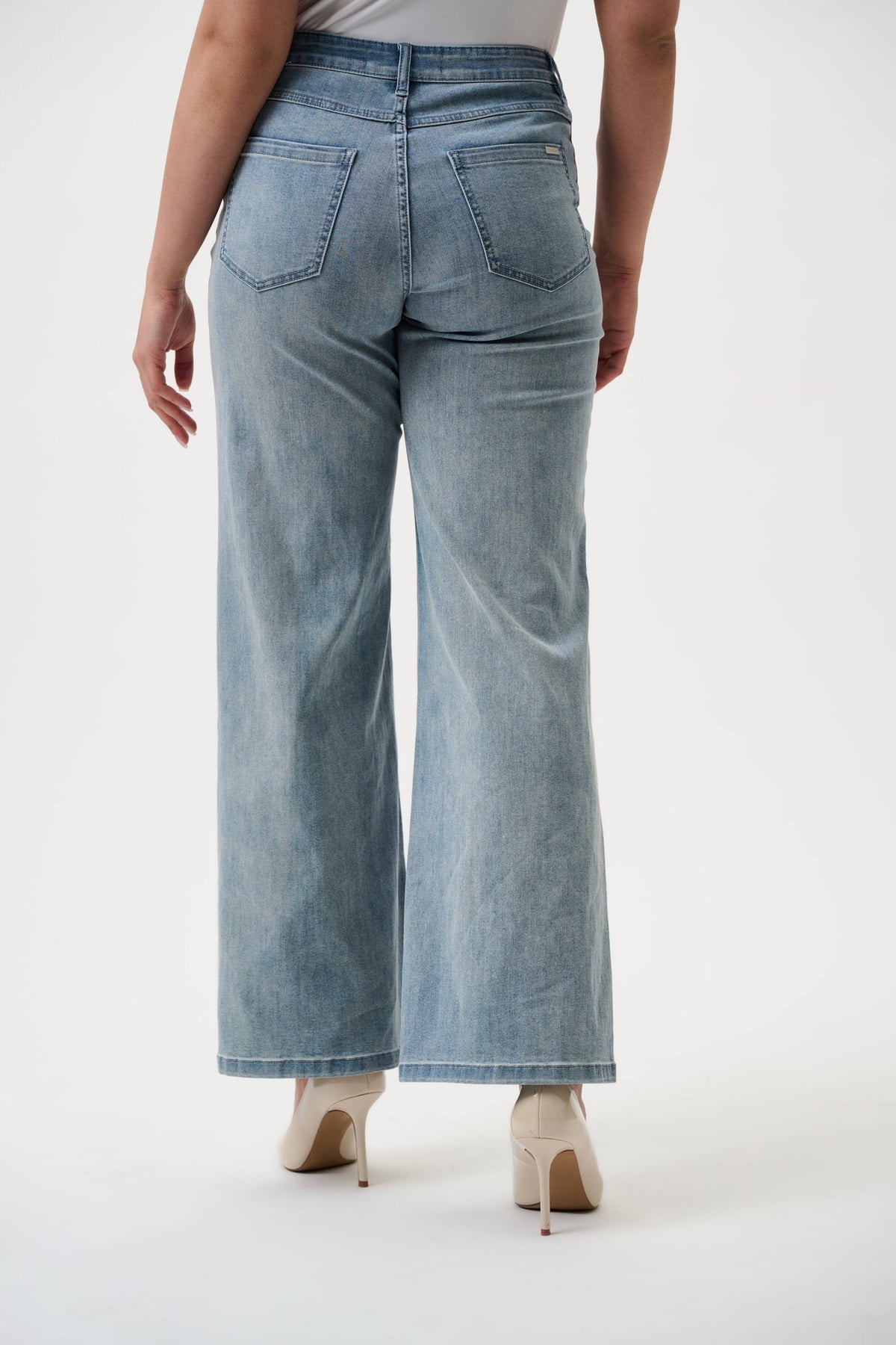 Joseph Ribkoff Light Blue Goldie | Classic Wide-Leg Stretch Jeans