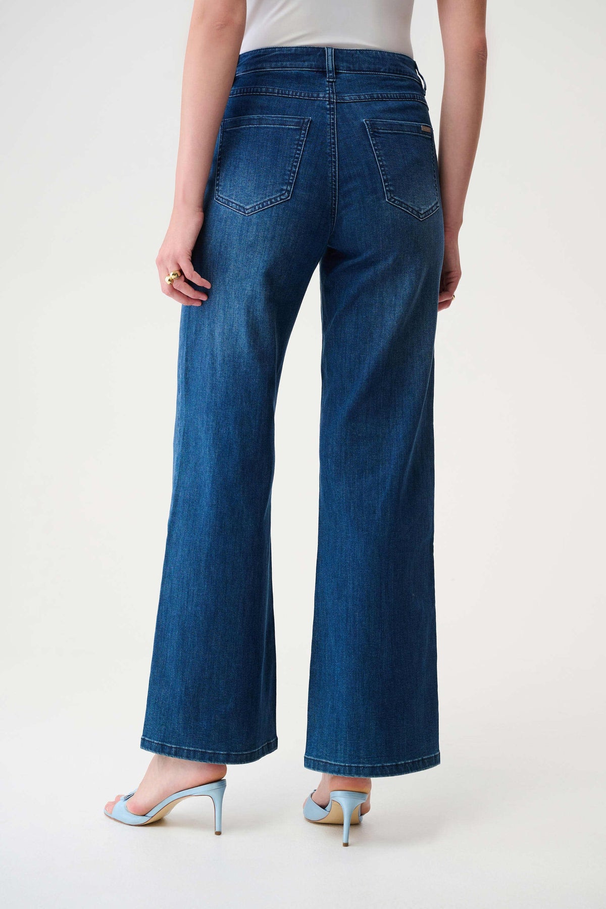 Joseph Ribkoff Denim Mid Blue Goldie | Classic Wide-Leg Stretch Jeans