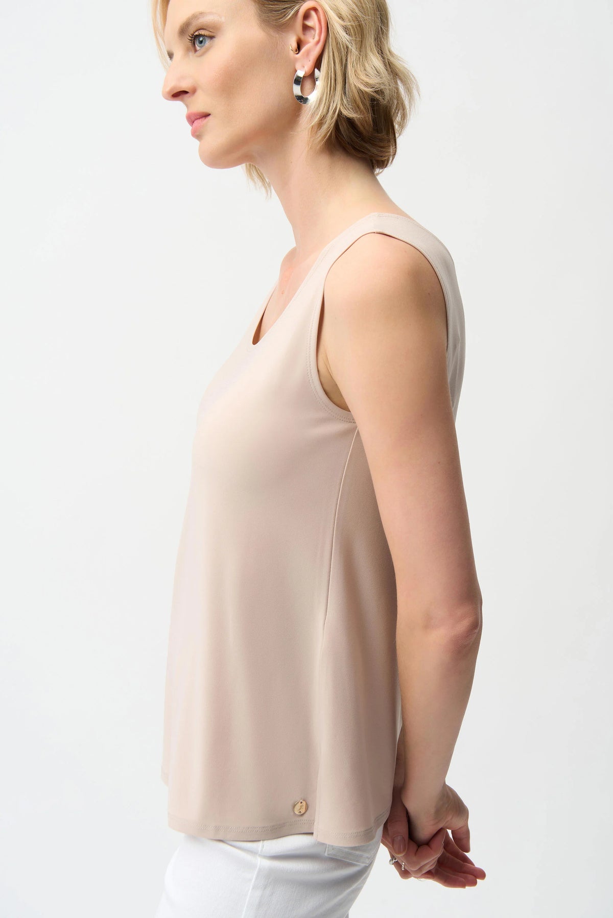 Joseph Ribkoff Parchment Silky Knit Scoop Neck Camisole