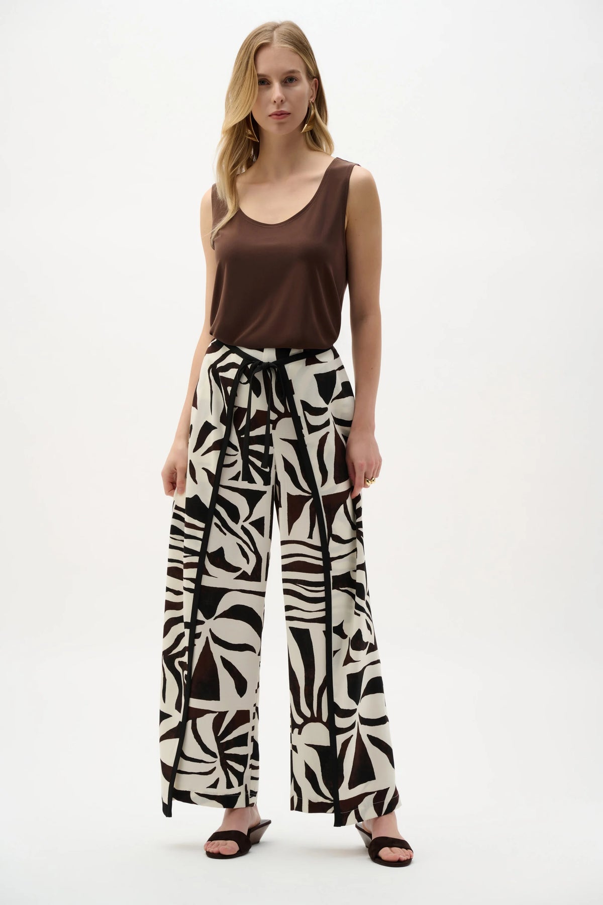 Joseph Ribkoff Chocolate Silky Knit Scoop Neck Camisole