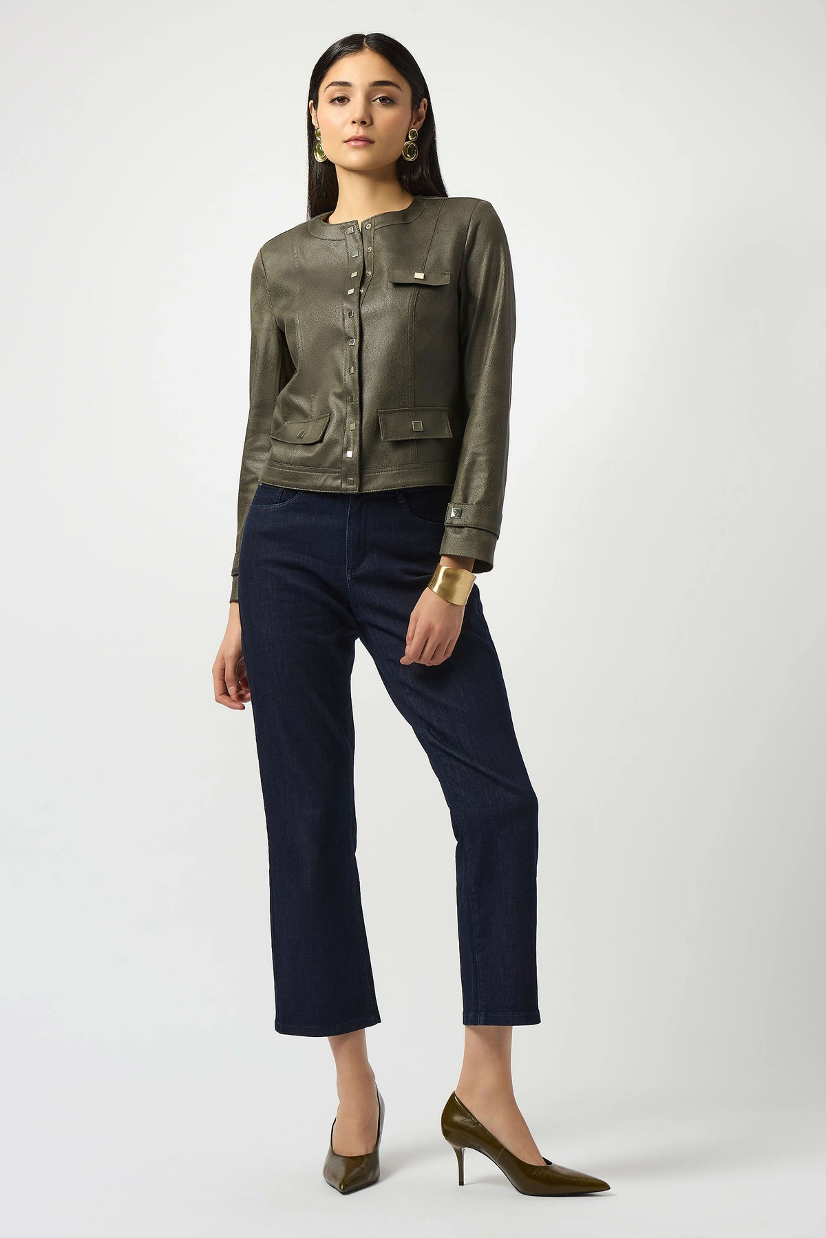 Joseph Ribkoff Dark Denim Blue Margot Classic Straight Leg Stretch Jeans