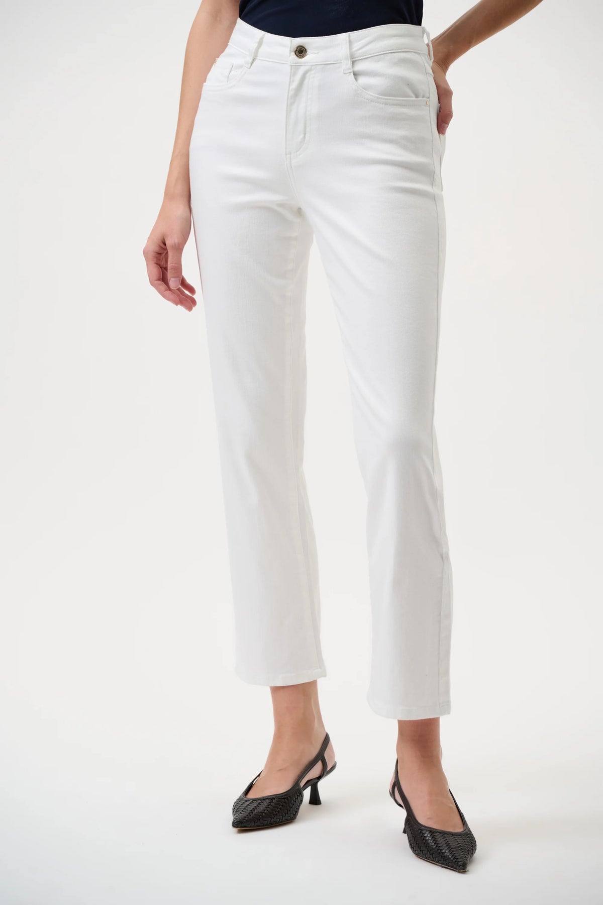 Joseph Ribkoff White Margot | Classic Straight Leg Stretch Jeans