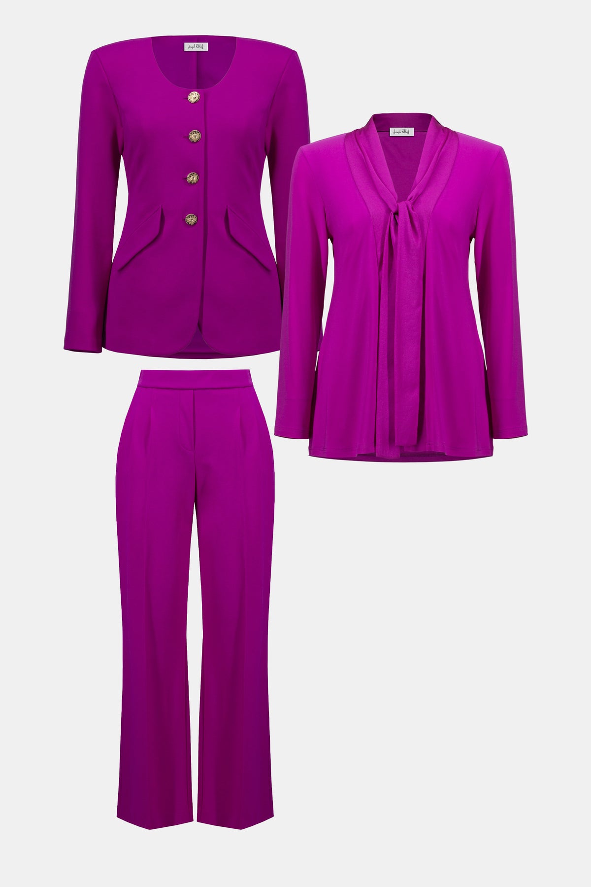 Joseph Ribkoff Cosmos Silky Knit And Satin Straight Tunic