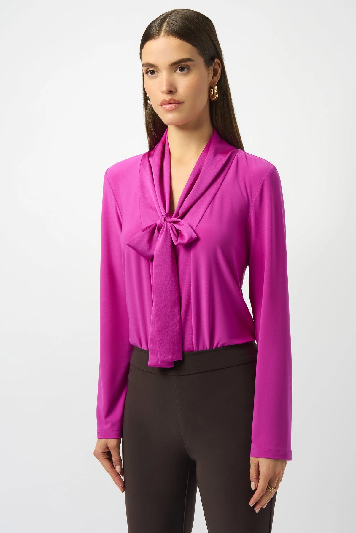 Joseph Ribkoff Cosmos Silky Knit And Satin Straight Tunic