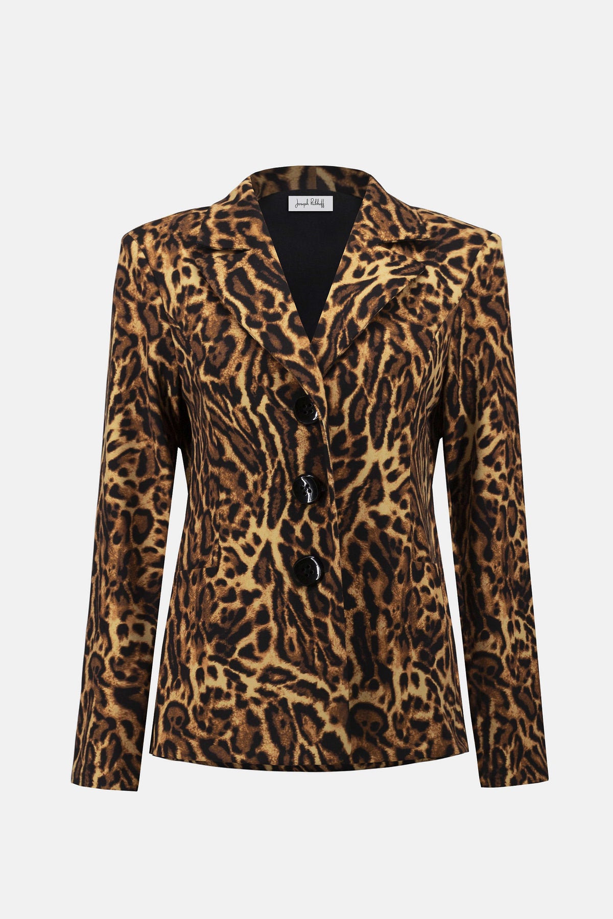 Joseph Ribkoff Silky Knit Animal Print Fitted Blazer