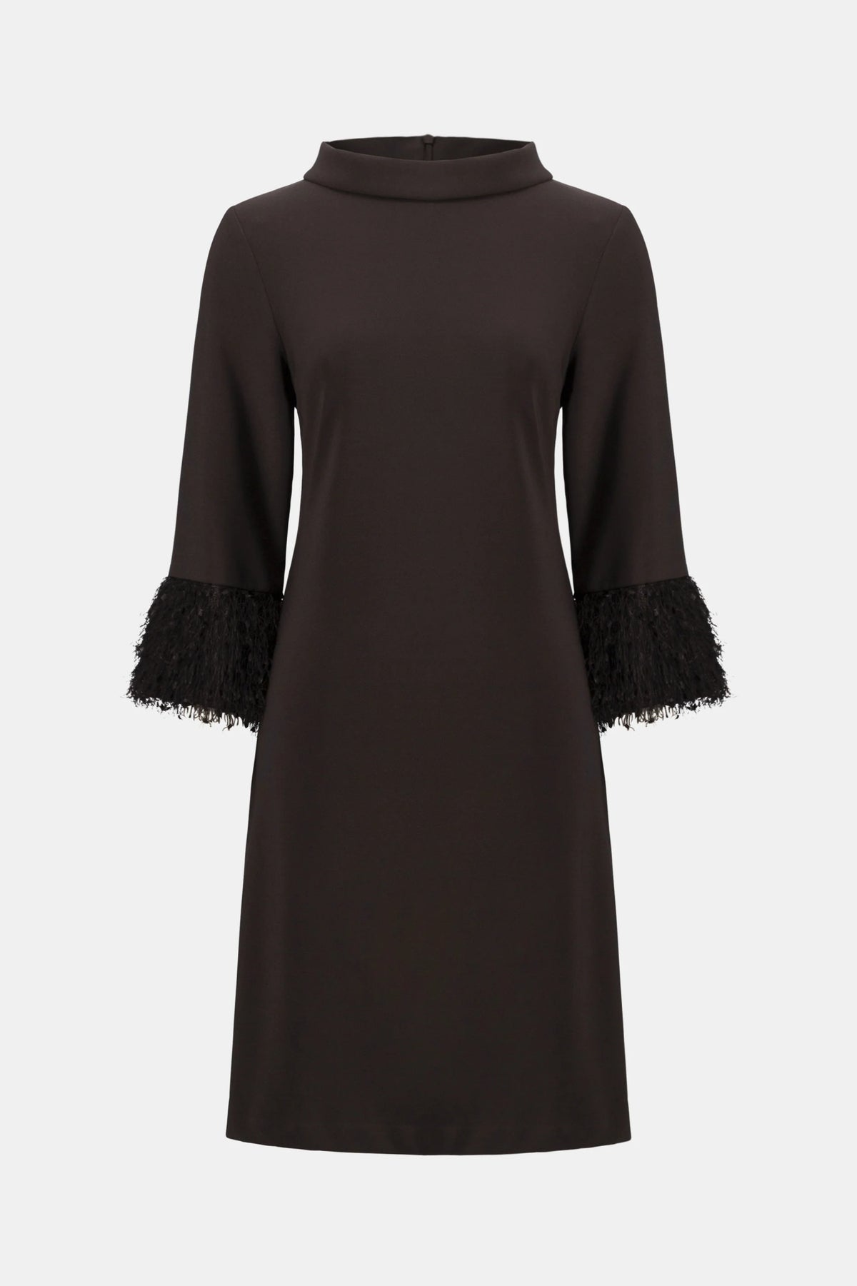 Joseph Ribkoff Mocha Silky Knit &amp; Novelty A-Line Dress