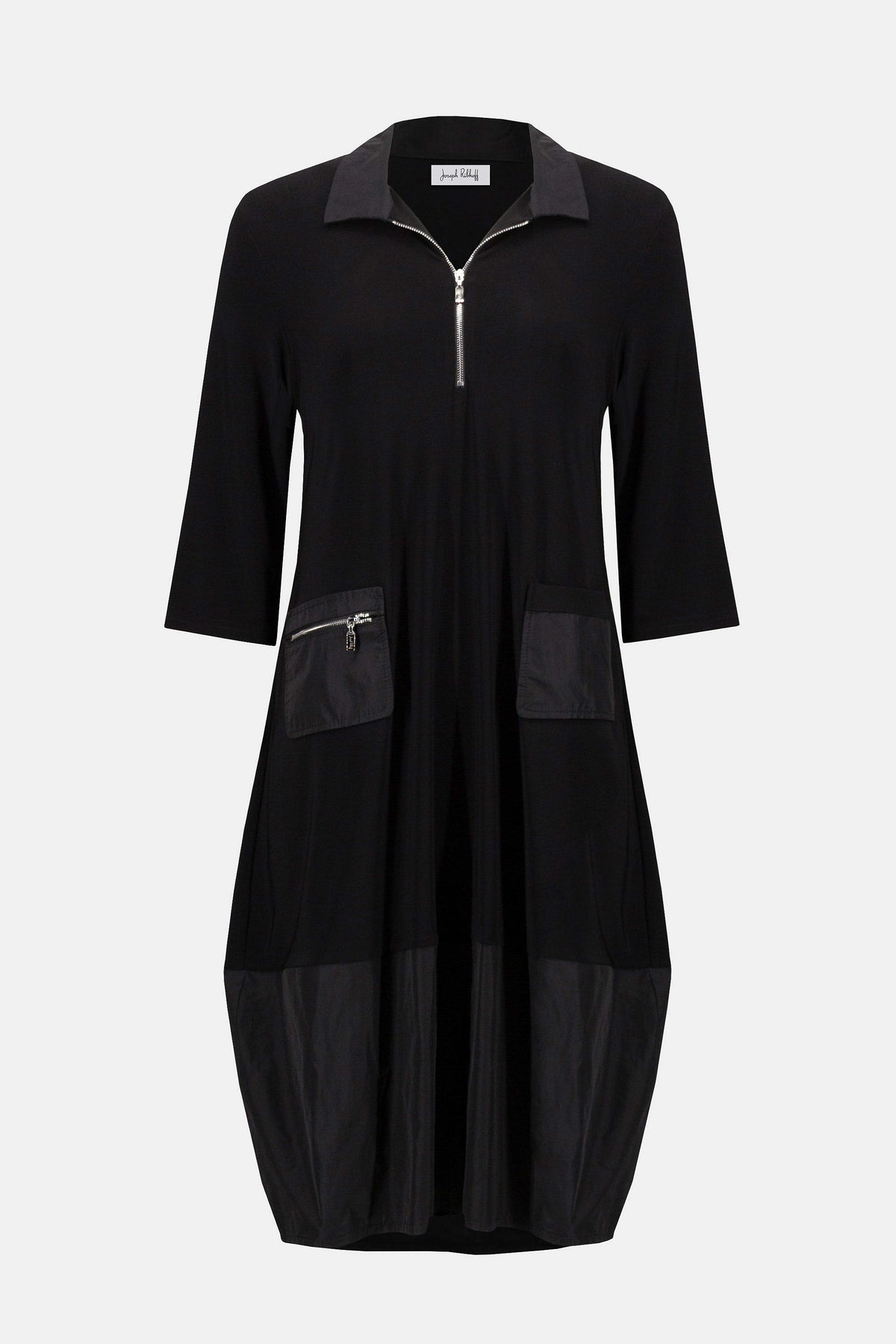 Joseph Ribkoff Black Silky Knit &amp; Memory Cocoon Dress