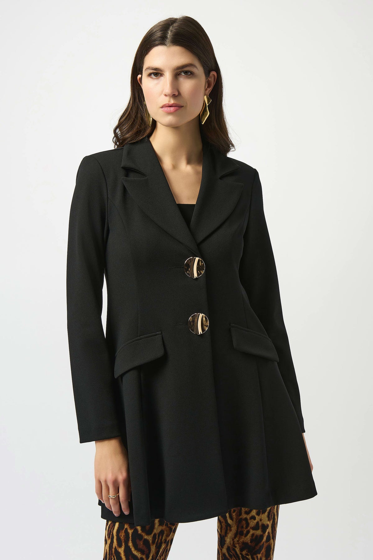 Joseph Ribkoff Scuba Crepe Fit and Flare Coat