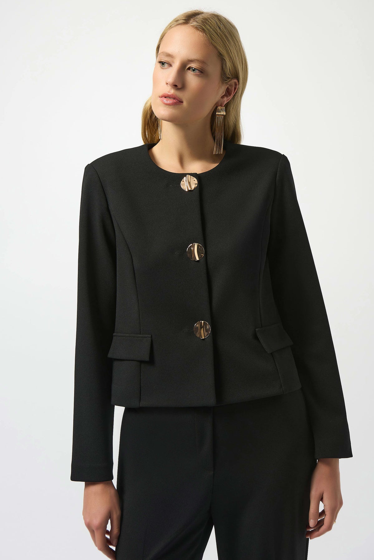 Joseph Ribkoff Scuba Crepe Boxy Blazer