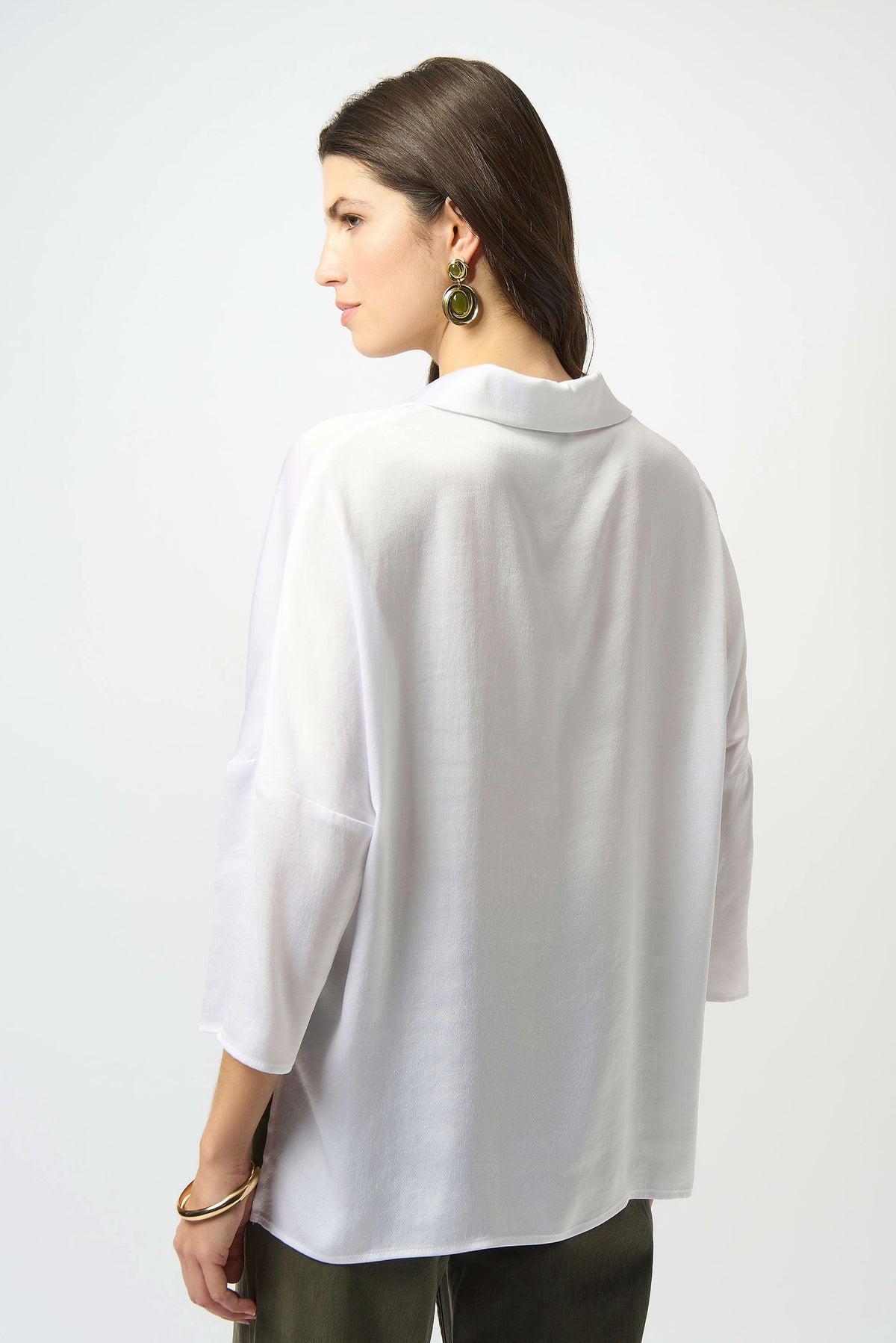 Joseph Ribkoff Vanilla Recycled Hammered Satin Boxy Top