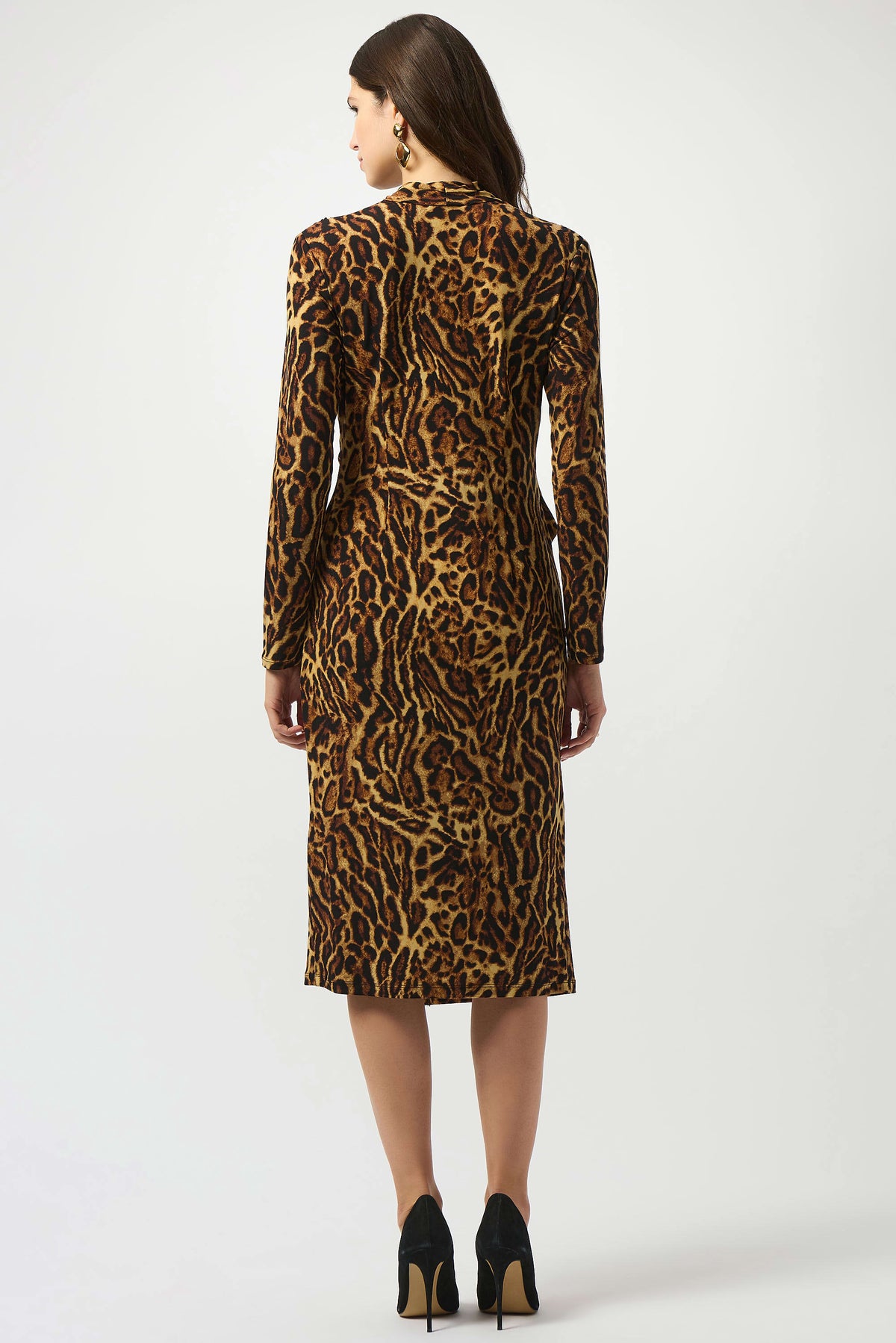 Joseph Ribkoff Silky Knit Animal Print Wrap Dress