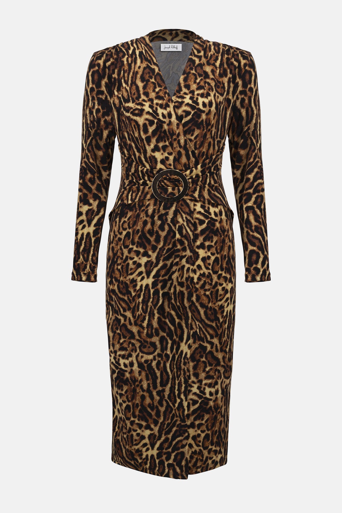 Joseph Ribkoff Silky Knit Animal Print Wrap Dress