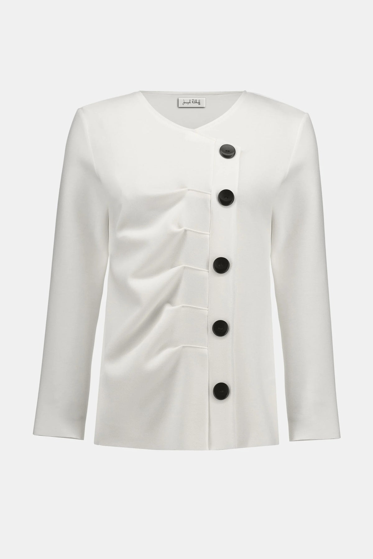 Joseph Ribkoff OfF White Scuba Jersey Straight Top