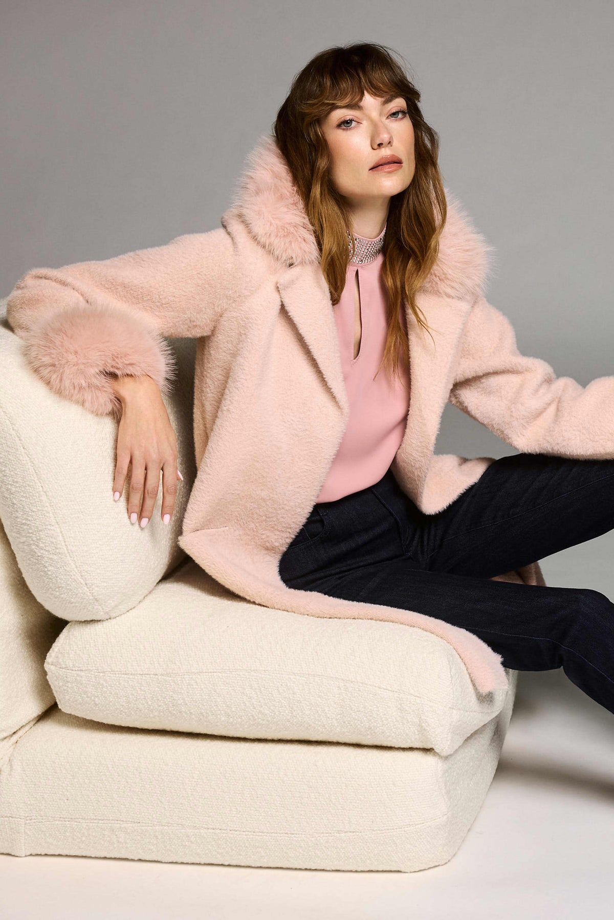 Joseph Ribkoff Antique Rose Soft Twill Straight Top