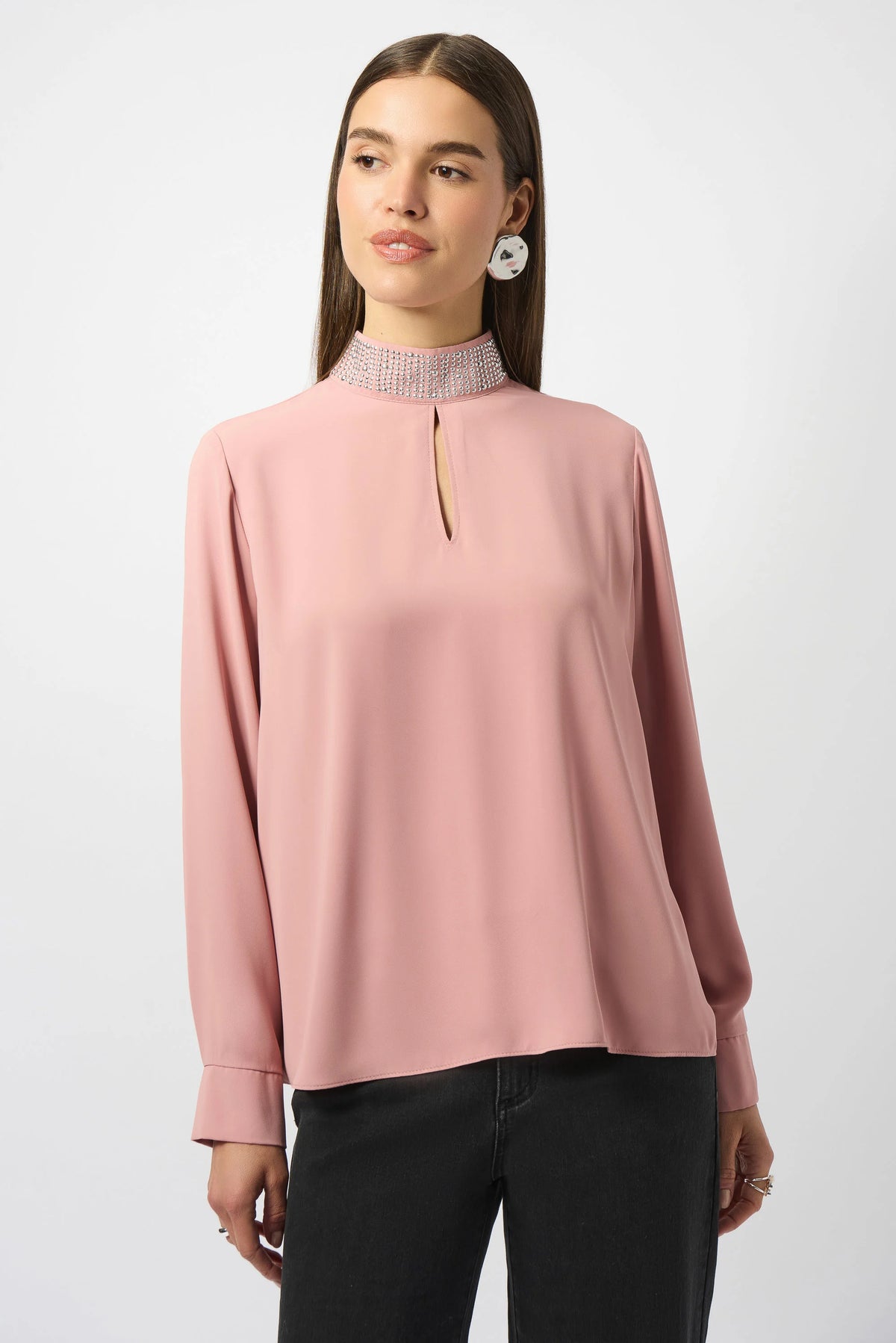 Joseph Ribkoff Antique Rose Soft Twill Straight Top