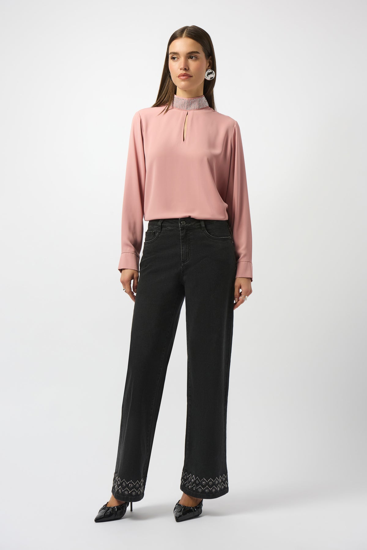 Joseph Ribkoff Antique Rose Soft Twill Straight Top